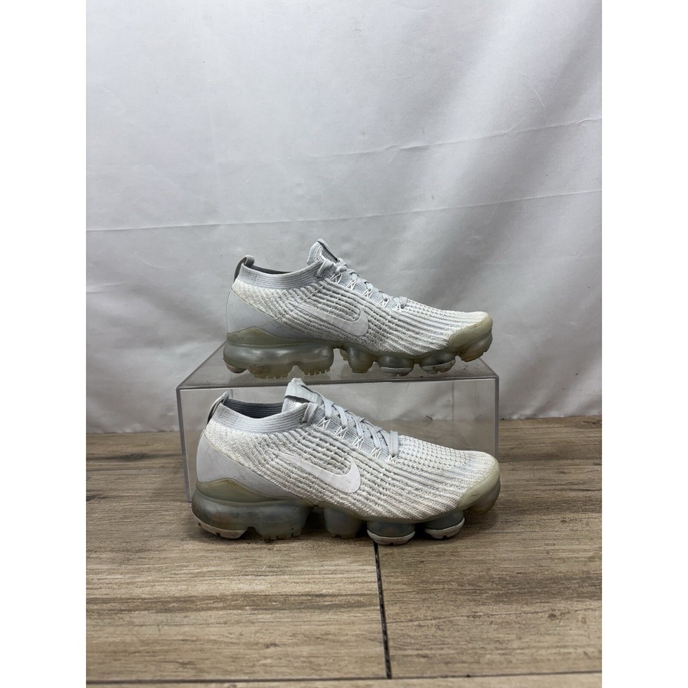 Nike Air VaporMax 3.0 Pure Platinum White Flyknit Shoes AJ6900-102 Mens 9